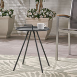 Christopher Knight Home® Vida Modern Outdoor Side Table with Steel Legs, Portable Design