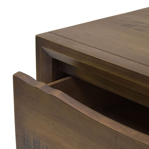 English Elm Steve Silver - Lofton 5-Drawer Chest in Mocha Brown Wood — Kiln-Dried, Hand-Stained Grain, Hammered Silver Hardware B081P157726