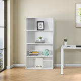 OSP Home Furnishings Prado 60" 4-Shelf Bookcase White