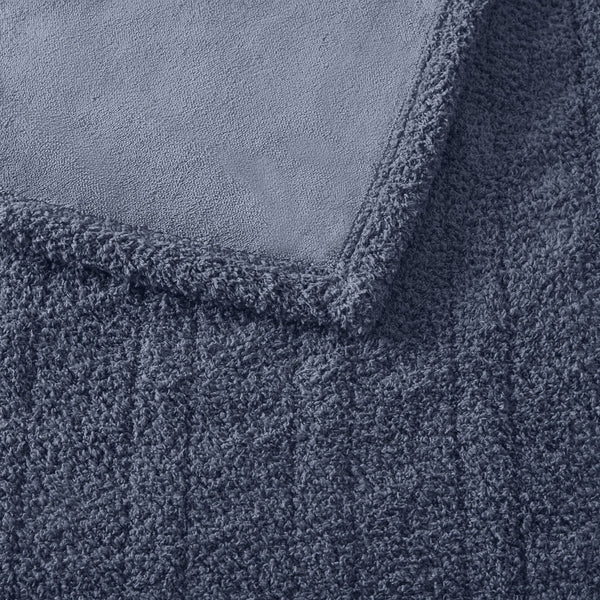 English Elm 1 Twin Faux Feathersoft Electric Blanket with 10 Heat Settings and Auto Shutoff Navy B035P319606