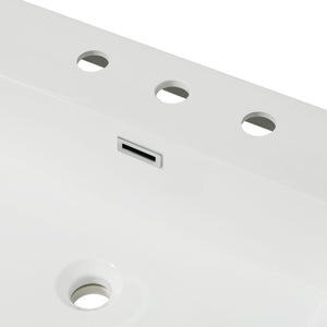 English Elm Christopher Knight Home® - 48" 47.25" Resin Vanity Top Bright White with 3-Hole 8" Faucet Prep, Overflow, Durable Drop-In/Undermount N759P337622K