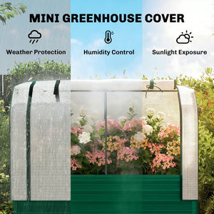 English Elm Outdoor Self Watering Raised Planter Box with Trellis Rattan Style Patio Garden Bed T3971P468158