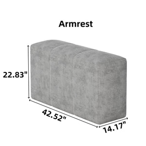 English Elm Modern Oversized Modular Sectional Sofa - Sparkling Chenille, 2 Chaise Lounges, 4 Pillows, No Assembly W1885S00065