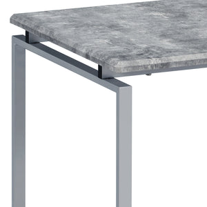 English Elm Grey 3-Piece Occasional Set With Faux-Concrete Tabletop & Sleek Silver Metal Bases For Modern Style B062P185644