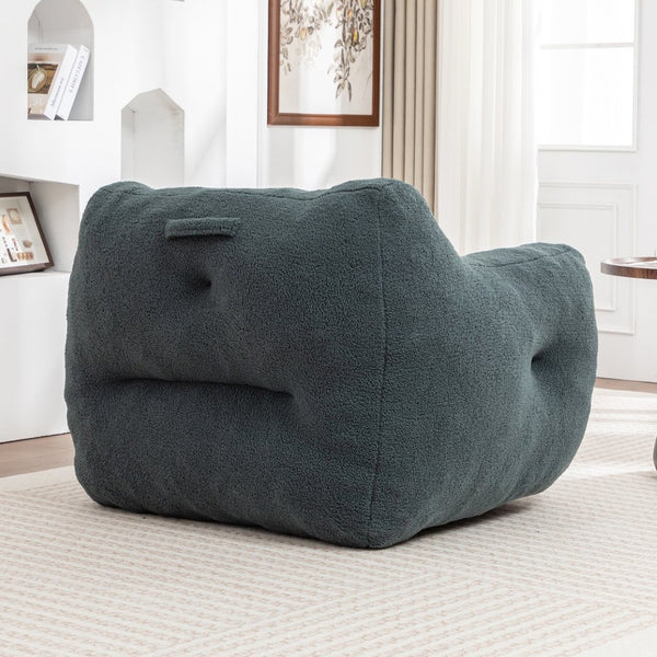 English Elm Bean Bag Sofa Chair with Armrests High Density Foam Support for Adults Lounge Seating Light Green W2200P454020