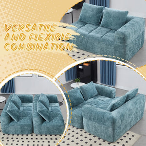 English Elm United Chenille Loveseat Sofa - Modern Minimalist Sleeper For Cozy Living Rooms & Small Spaces W1568P255146-GIGA