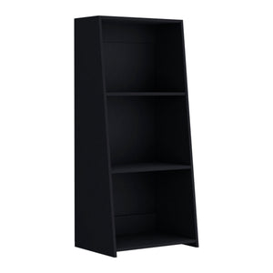 English Elm Bookcase with Six Spacious Shelves and Sturdy Legs for Compact Rooms, Durable Engineered Wood Design Black 49.21 L x 16.54 W x 3.54 H B097P250875
