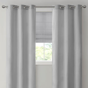 English Elm Basketweave Room Darkening Cordless Roman Shade with Thermal Foam Backing for Energy Efficient Privacy Grey 11.42 L x 6.23 W x 7.48 H B035129704