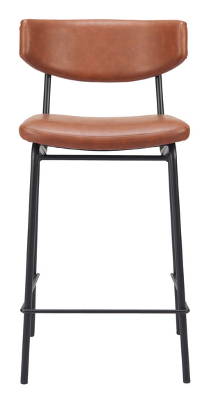 Charon Counter Stool - Set of 2 Vintage Brown 110262 Zuo Modern