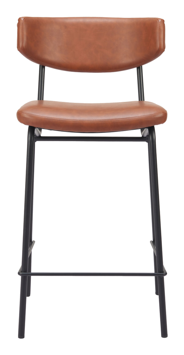 Charon Counter Stool - Set of 2 Vintage Brown 110262 Zuo Modern