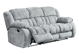 English Elm STONIC Grey Reclining Sofa and Loveseat Set — Plush Polyester Fabric, Oversized Arms, Manual Recline, Chaise Comfort B201S00146