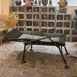 English Elm Camping Lounge Chair - Portable Folding Recliner With Adjustable Backrest For Ultimate Comfort Outdoors P2 W241106336-GIGA