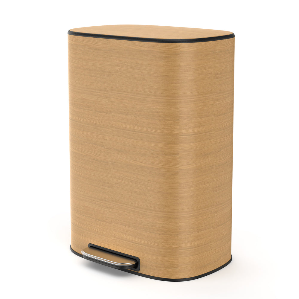 English Elm 13 13 Gallon 50L Stainless Steel Trash Can with Soft-Close Lid, Fingerprint-Proof, Foot Pedal, Large Capacity W1550P154901