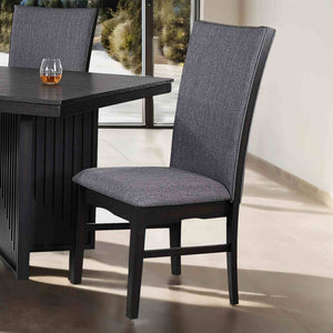 English Elm Modern 2pc Side Chair Set - Sleek Black Polyester Upholstery, Modern Minimalist Dining & Office Seating, Easy Assembly, 20"W x 24"D x 41"H B2741P406738