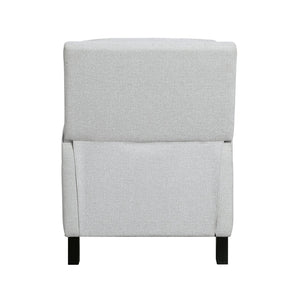 English Elm Push Push Back Reclining Chair Gray Chenille with Nailhead Trim Transitional Comfort Seat Recliner 93 B011P264613