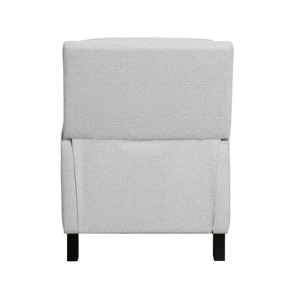 English Elm Push Push Back Reclining Chair Gray Chenille with Nailhead Trim Transitional Comfort Seat Recliner 93 B011P264613