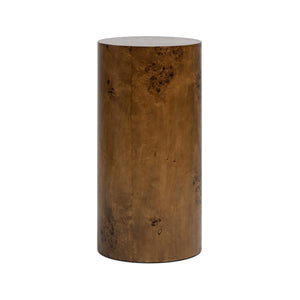 English Elm Jennifer Taylor Home - Nebula 29.5" Burl Accent Pillar Side Table – Unique Walnut Wood Design For Elegant Home Décor B2719P292911