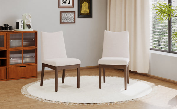 English Elm Christopher Knight Home® - Dining Chair Set Of 2 - Mid-Century Modern Upholstered Seats With Rubberwood Frame For Comfort 59460.00LBE