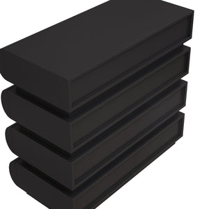 English Elm 8 Modern 8-Drawer Dresser for Bedroom with Handle-Free Design, Spacious Chest for Organized Living Black W757P235733