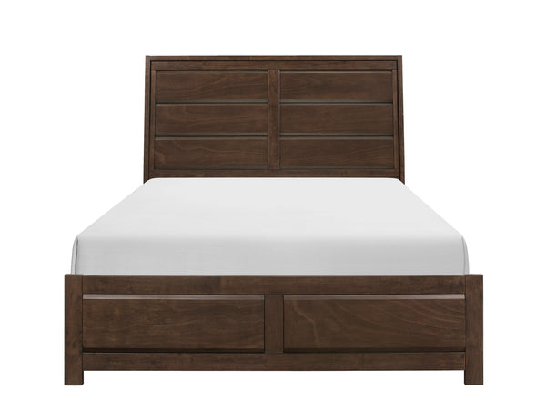 English Elm Espresso Contemporary King Bed With Beveled Framing - Elegant Wooden Furniture For Modern Homes B011S01514