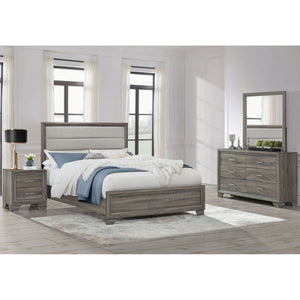 English Elm Mckee Queen Bedroom Set White Panel Bed Dresser Nightstand Mirror Four Piece Suite B062S01774