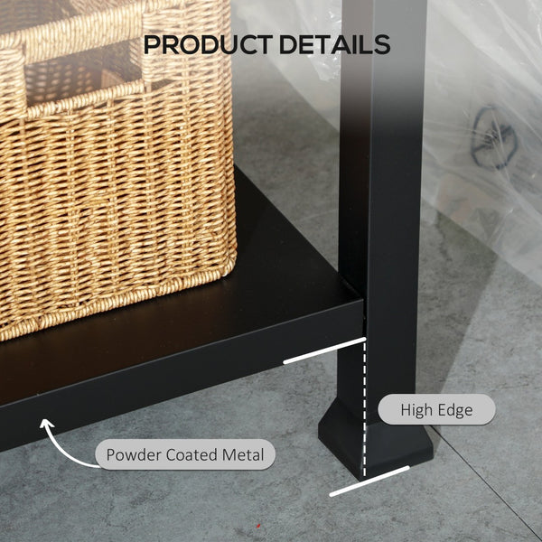 English Elm Outsunny Rolling Outdoor Kitchen Cart with Stainless Steel Top and Three Storage Shelves W2225P174292
