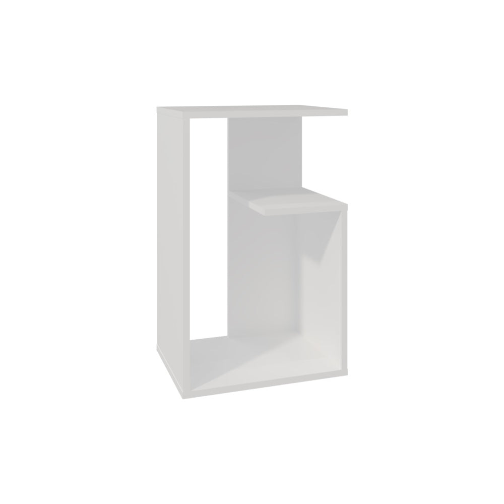 English Elm Side Table 25" H With 2 Shelves - Modern Compact Design For Small Spaces, Stylish & Eco-Friendly B097P296860-GIGA