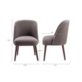 Madison Park Bexley Modern/Contemporary Rounded Back Dining Chair FPF18-0404 Charcoal