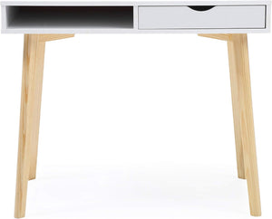 English Elm Modern Laurel Marbled Writing Desk with Drawers for Study Bedroom or Dorm B011P236745