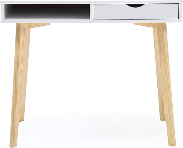 English Elm Modern Laurel Marbled Writing Desk with Drawers for Study Bedroom or Dorm B011P236745