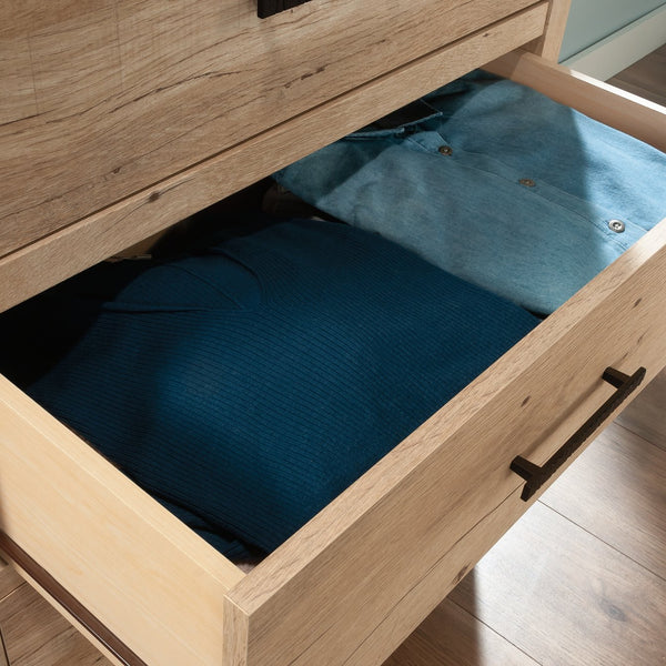 English Elm 4-Drawer Chest - Stylish Brown Organizer With Smooth-Gliding Drawers For Any Room Decor Needs B356P402723