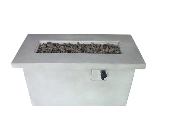 English Elm 24'' Concrete Propane/Natural Gas Outdoor Fire Pit Table with 50,000 BTU, Stainless Steel Burner, Weather-Resistant Gray B120P247439