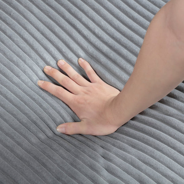 English Elm 6Pc Modular Sectional Set In Gray Corduroy – Versatile L-Shaped Design For Cozy Living Spaces B011S01565