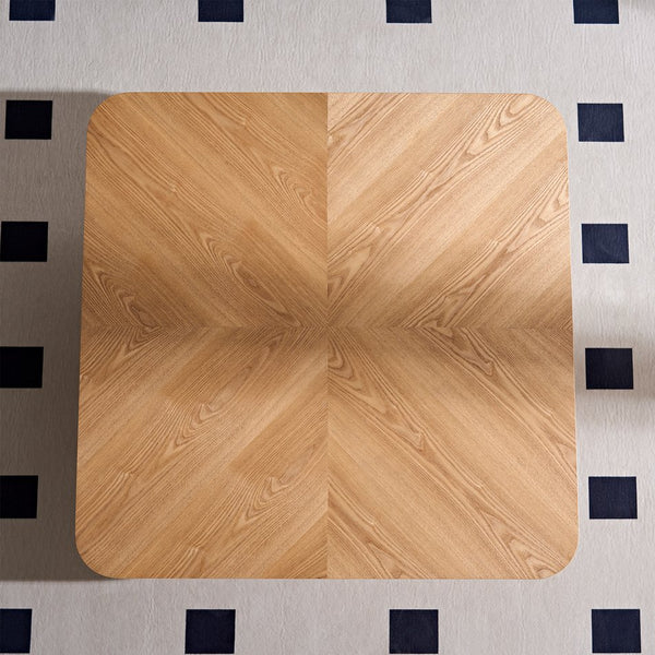 English Elm Square Ash Veneer Parquet Coffee Table Low Profile Modern Living Room Accent W2085P398980