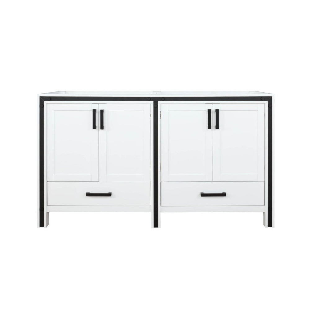 English Elm White Double Bath Vanity - Elegant 60-Inch Design With Ample Storage & Soft-Close Features B2731P260704-GIGA