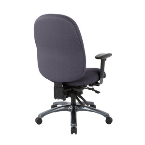 OSP Home Furnishings Multi-function Ergonomic High Back Office Chair with Lumbar Support and Titanium Base High Jet 8511-297