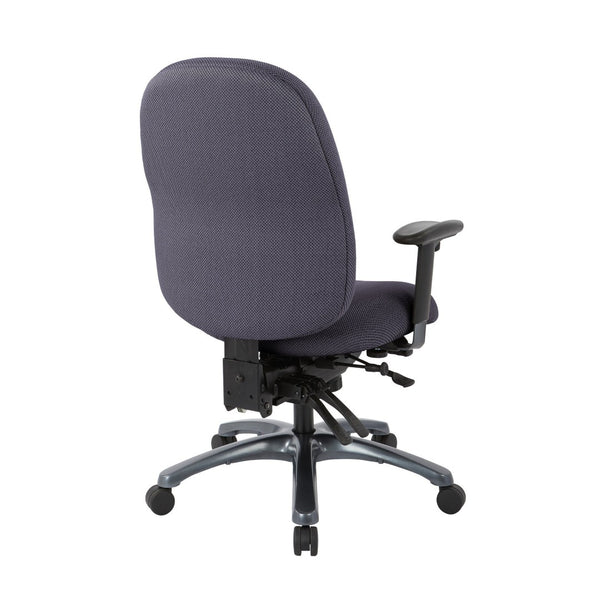 OSP Home Furnishings Multi-function Ergonomic High Back Office Chair with Lumbar Support and Titanium Base High Jet 8511-297