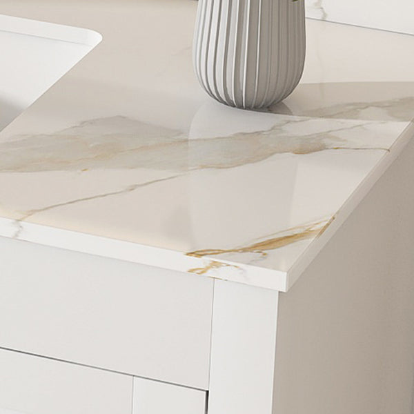 English Elm Modern 43" Bathroom Vanity With Artificial Marble Finish, Solid Wood Frame & Practical Storage Solutions W509S00140