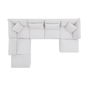 English Elm Christopher Knight Home® - 7-Piece Reversible Modular Corner Sectional - Beige Fabric, Flexible Seating For Modern Living Spaces N771P345839_N771P345840_N771P345841_N771P345842M