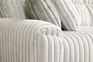 English Elm Jaya Light Gray Corduroy Power Reclining Sofa with Sleeper, USB A+C & Wireless Charging, Contemporary B2726S00369