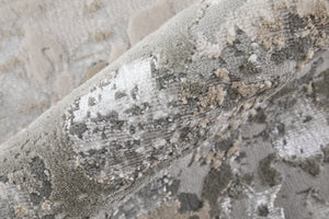 Feizy Rugs Micah Modern Abstract Area Rug - Soft Polypropylene Blend, Stain Resistant, Perfect For High Traffic Areas Silver,Gray,White Polyester,Polypropylene 6943336fslvgryi71