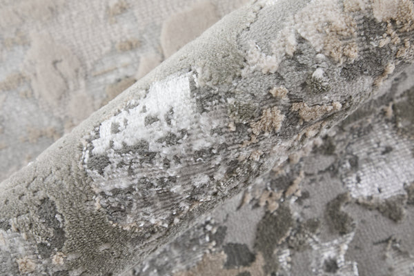 Feizy Rugs Micah Modern Abstract Area Rug - Soft Polypropylene Blend, Stain Resistant, Perfect For High Traffic Areas Silver,Gray,White Polyester,Polypropylene 6943336fslvgryi71