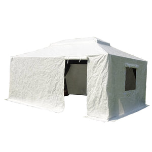 English Elm 12'X14' All-Season Gazebo Cover - Waterproof, Wind-Resistant With Sidewalls & Mesh Windows For Protection W1859P227653