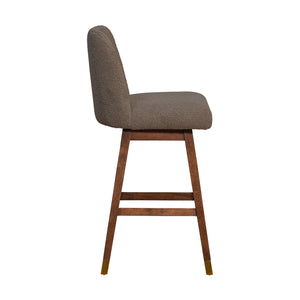 English Elm Amelia Boucle Upholstered Swivel Counterstool with Rubberwood Base for Kitchen Islands B2736P464895