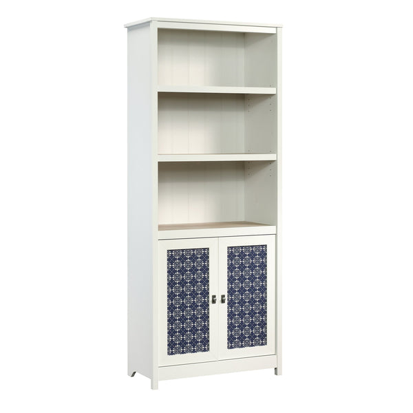 English Elm Library Cabinet With Doors – White Finish, Adjustable Shelving, Stylish Storage For Any Room B356P402687