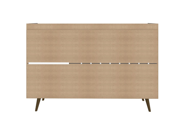 English Elm Bradley 54" Sideboard with Soft-Close Doors, Dip-Style Top, Concealed Shelves for Media Storage Black B365P398258