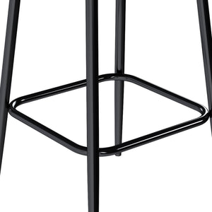 English Elm Modern Bar Stools 360° Swivel PU Seats with Back, Metal Legs, 25.6" Counter Height, Dark Brown Set of 2 W2699P358874