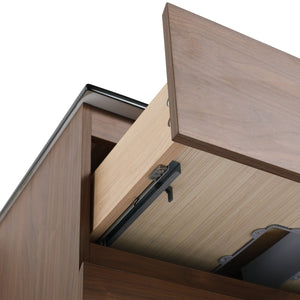 English Elm 24" Wall-Mounted Bathroom Vanity With Black Ceramic Sink & 2 Soft-Close Drawers For Stylish Storage W999S00193