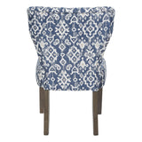 OSP Home Furnishings Andrew Dining Chair  Navy Ikat