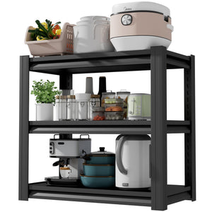 English Elm 20-30 Gallon Aquarium Stand Heavy Duty Steel Three Tier Rack for Home or Office Black W2735P457276